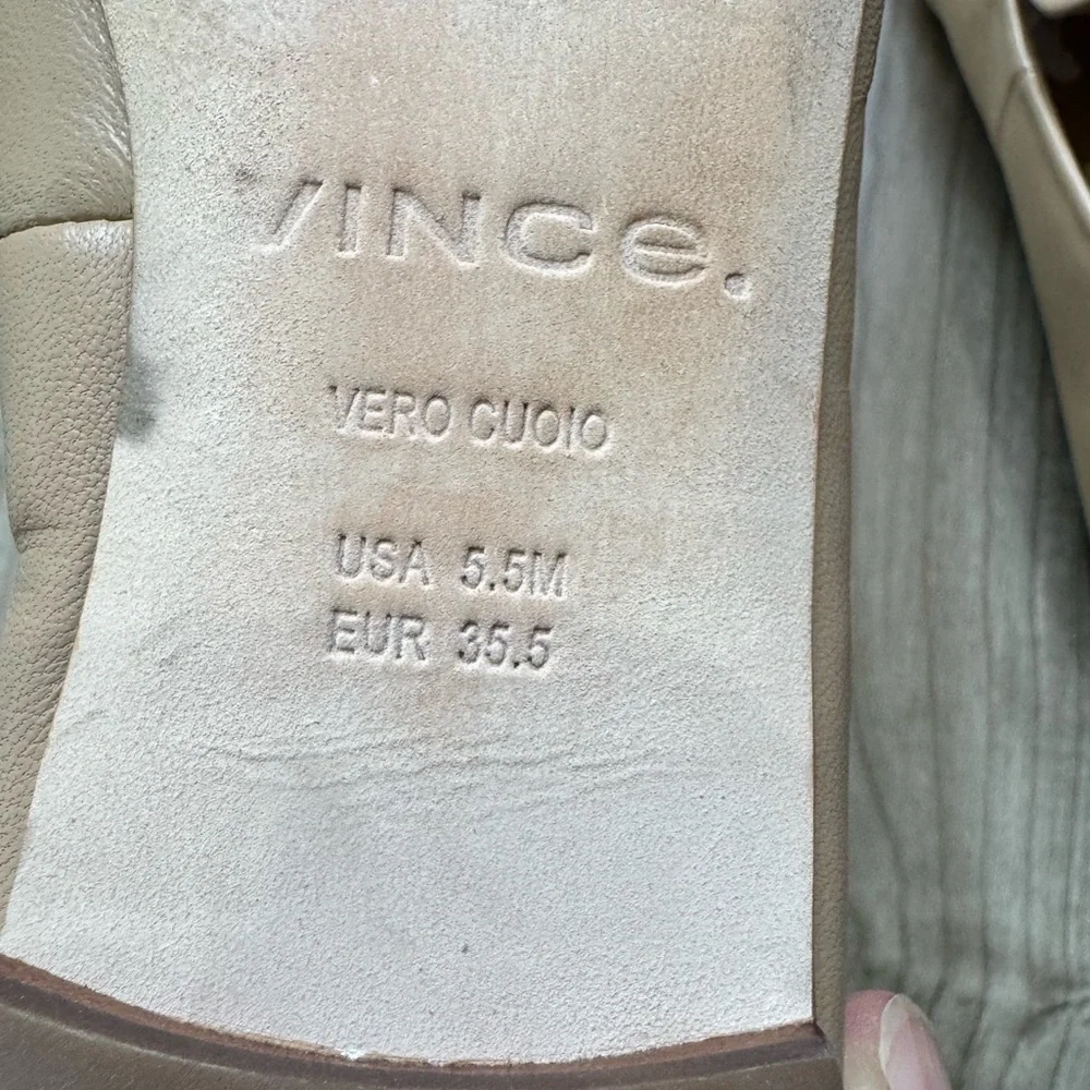 Vince Brette leather Loafer Women's Sz 5.5 Color Cappuccino tan NEW slip on shoe - Picture 8 of 12